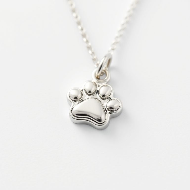 Animal Paw Print Necklace - Cute Pet Lover Jewelry