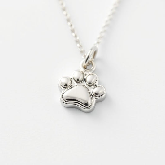 Animal Paw Print Necklace - Cute Pet Lover Jewelry