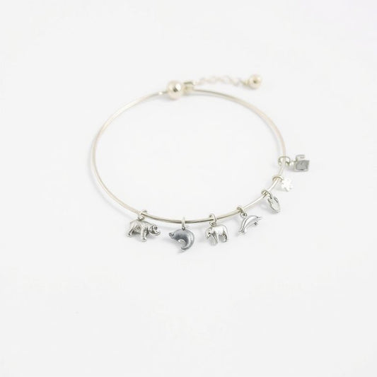 Animal Charm Bracelet Collection - Cute Wildlife Jewelry for Women