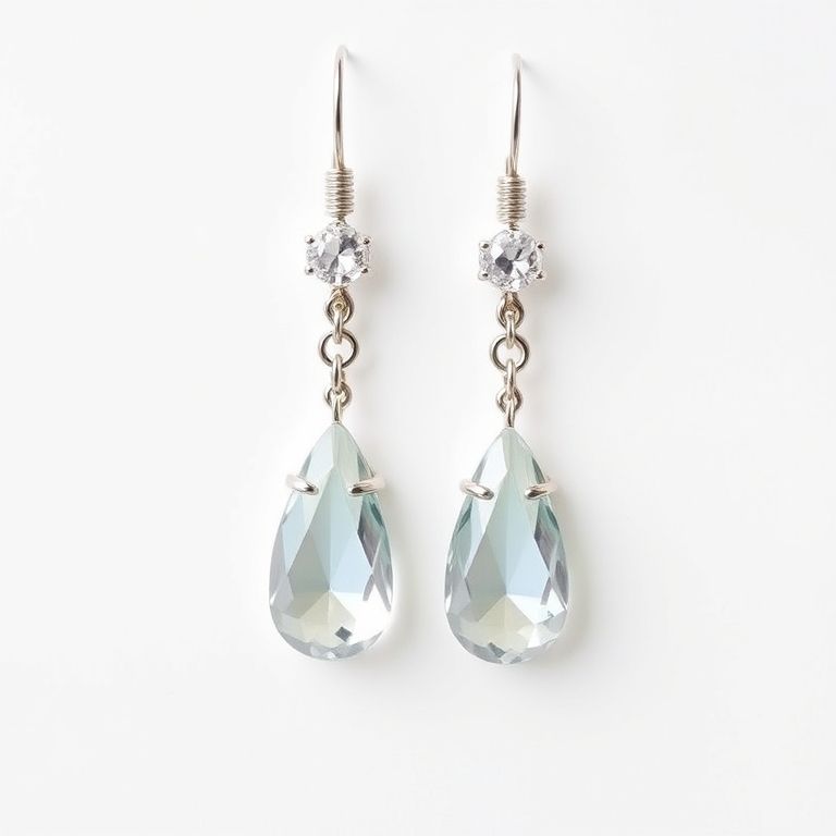 Elegant Gemstone Earrings - Sparkling Crystal Drop Earrings for Women
