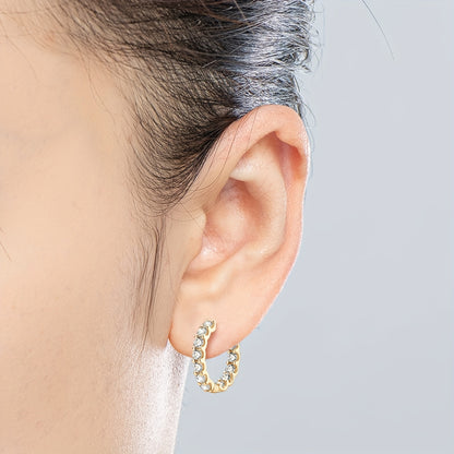 925 Silver Lady Moissanite Ring Earrings, Earrings For Women, Jewelry For Women High Quality Accessories, Low Allergenicity, Perfect Gifts For Wife, Mother, And Ladies, Mother'S Day, Wedding, Anniversaries, Festival Gifts, And Exquisite Gift Box