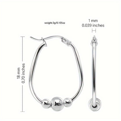 925 Silver Women's Silver Earrings, Fashionable Hanging Round Earrings, Simple Elegance, Women's Jewelry, Casual Attire, Party Banquet Jewelry, Birthday Gifts, Valentine's Day, Christmas Gifts, Gift Box