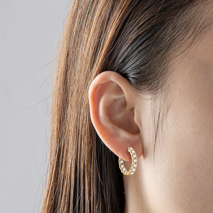 925 Silver Lady Moissanite Ring Earrings, Earrings For Women, Jewelry For Women High Quality Accessories, Low Allergenicity, Perfect Gifts For Wife, Mother, And Ladies, Mother'S Day, Wedding, Anniversaries, Festival Gifts, And Exquisite Gift Box