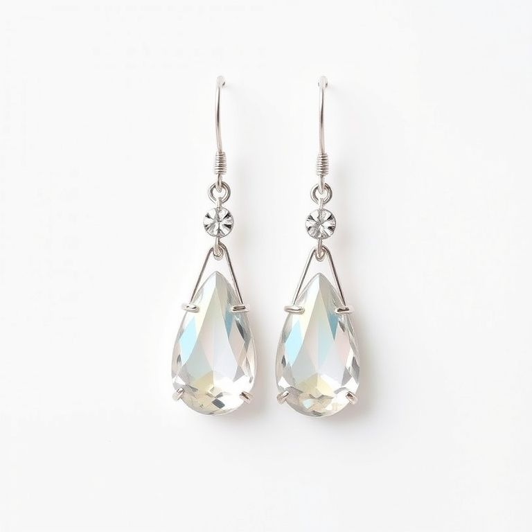 Elegant Gemstone Earrings - Sparkling Crystal Drop Earrings for Women