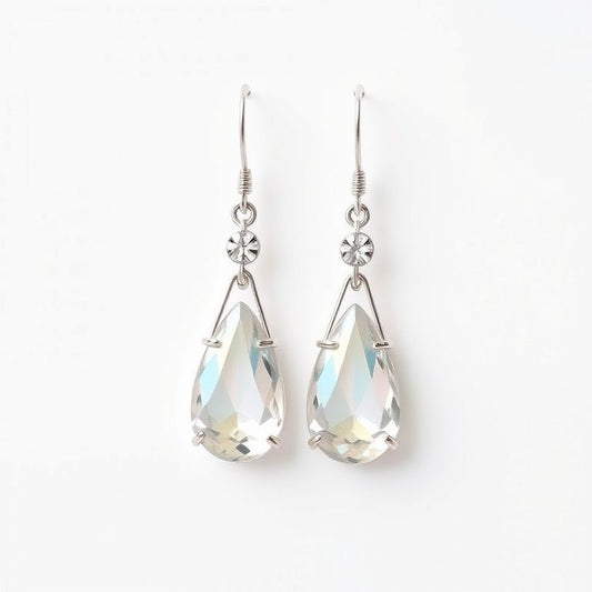 Elegant Gemstone Earrings - Sparkling Crystal Drop Earrings for Women