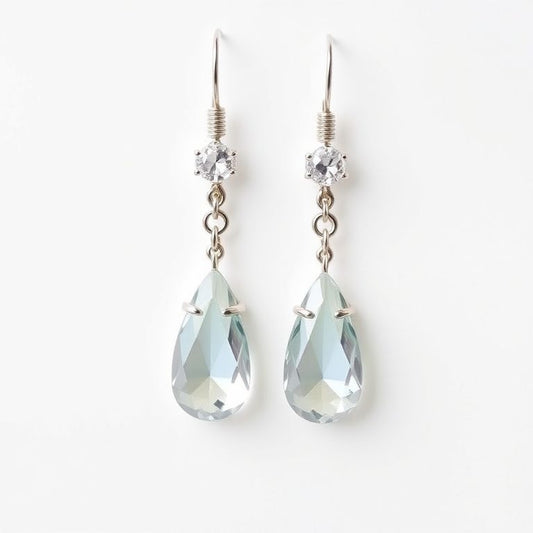 Elegant Gemstone Earrings - Sparkling Crystal Drop Earrings for Women