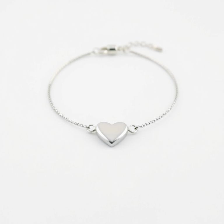 Heart Charm Bracelet - Elegant Silver Love Jewelry for Women