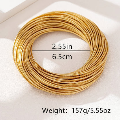 14K Golden Plated Punk-Inspired Layered Bracelet - Edgy Metallic Woven Design for Women, Ideal for Nightlife, Parties & Gifts, Party Bracelet|Vintageinspired Accessory|Durable Bracelet